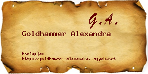 Goldhammer Alexandra névjegykártya